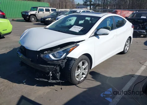 2016 Hyundai Elantra Value Edition z USA, uszkodzony, nr VIN 5NPDH4AE6GH672797